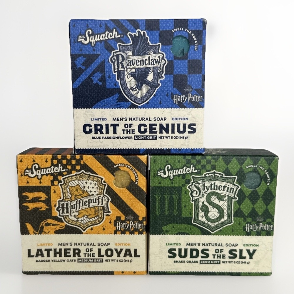 Dr Squatch Harry Potter 5 oz Soap - Lot Of 3 Different